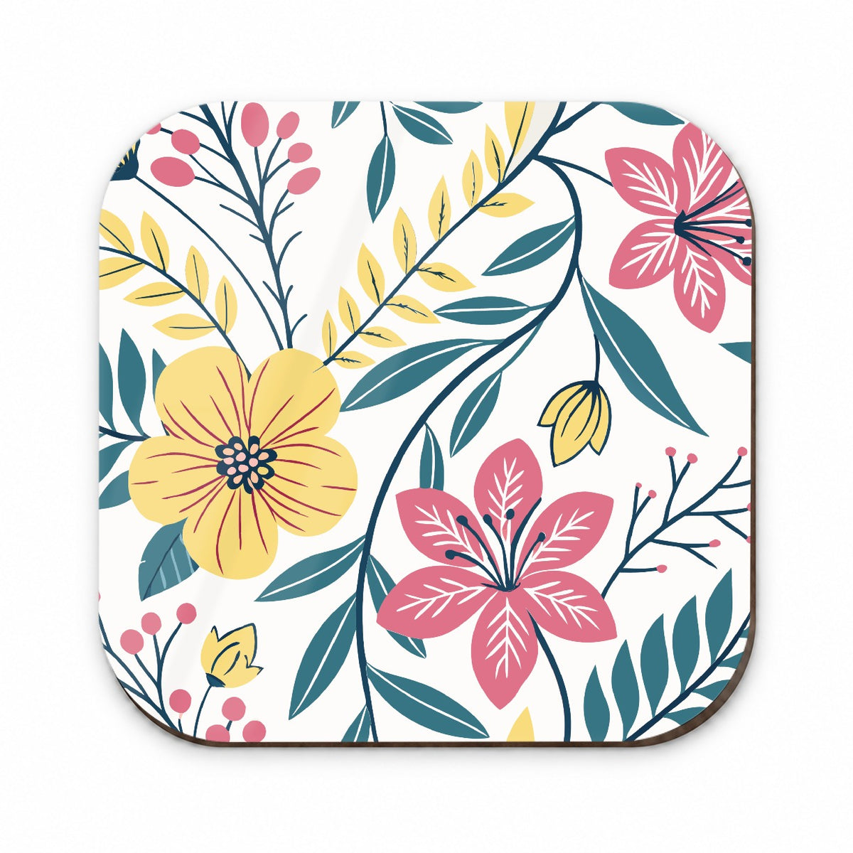 Pretty Flowers Floral Motif Colorful Fridge Magnet