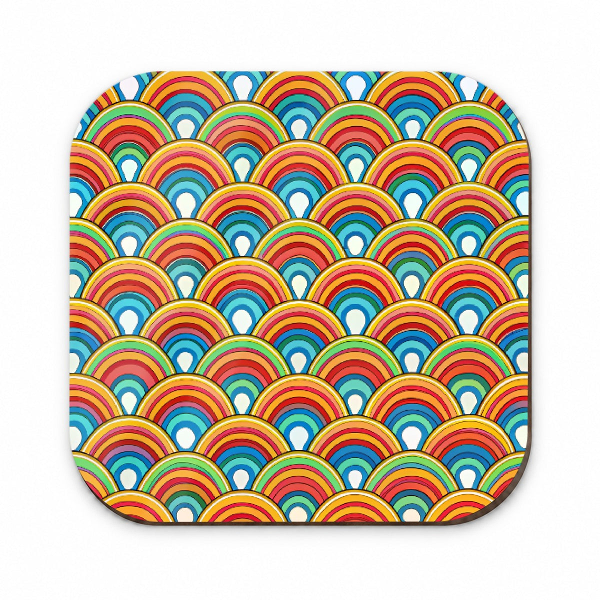 Retro Rainbow Pattern Fridge Magnet