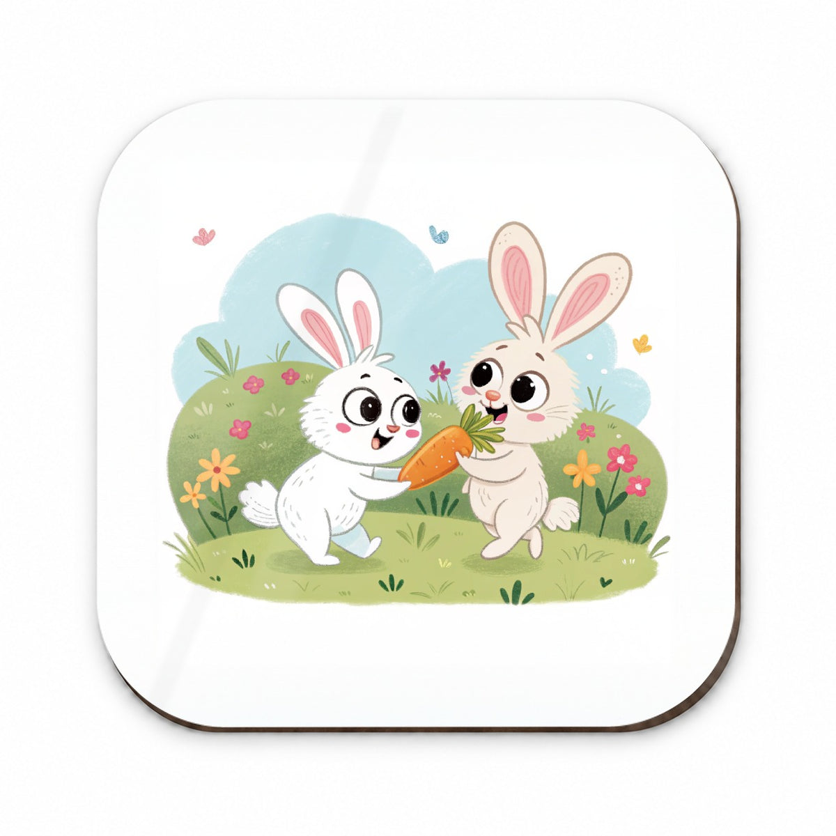 Cute Rabbits Bunnies Easter Fridge Magnet