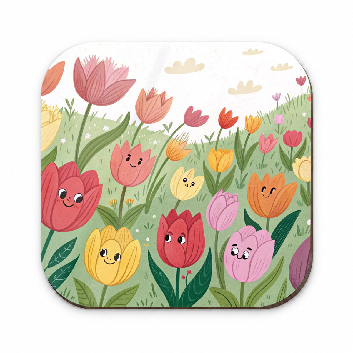 Field Of Tulips Flowers Fridge Magnet