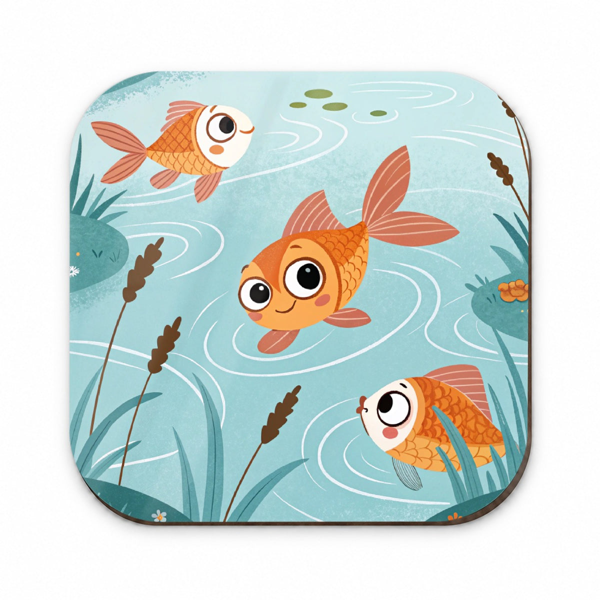Gold Fish Swimming In Pond Fridge Magnet