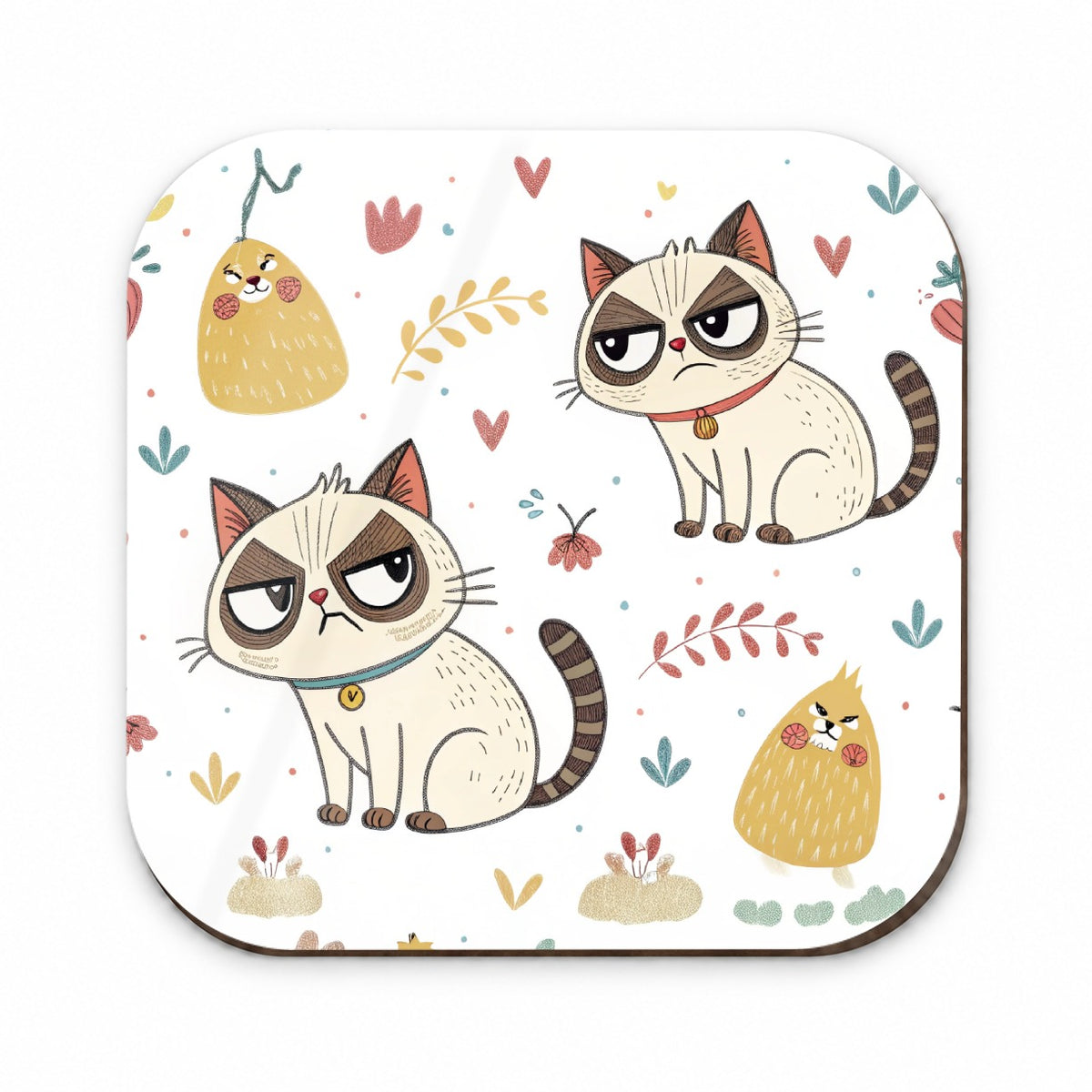 Grumpy Persian Kitties Cats Fridge Magnet