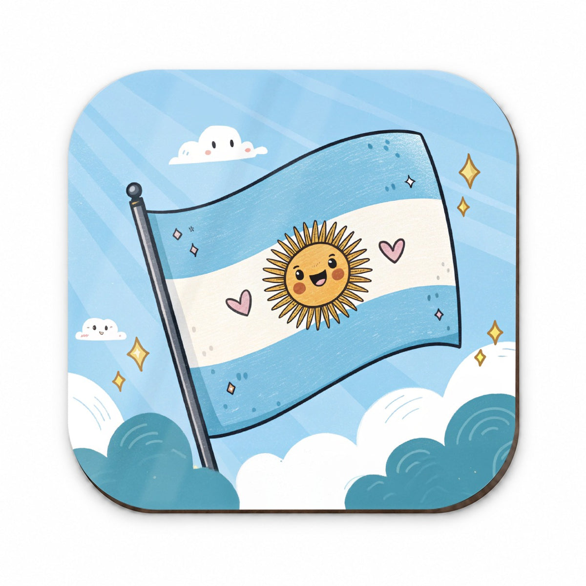 Kawaii Argentina Flag Fridge Magnet