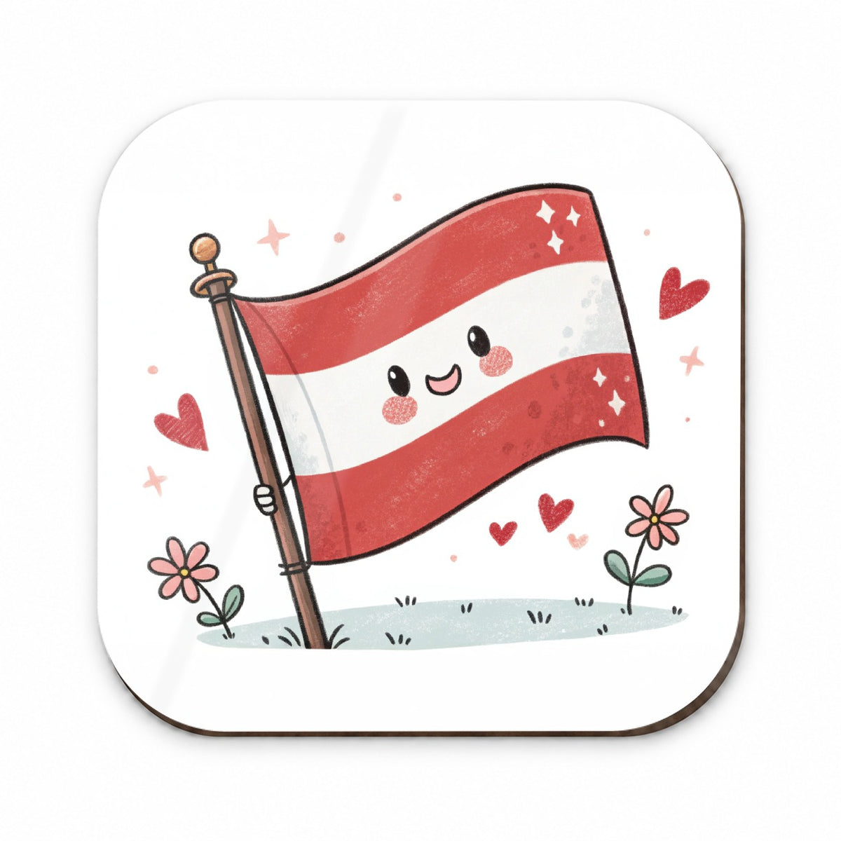 Kawaii Austrian Flag Fridge Magnet