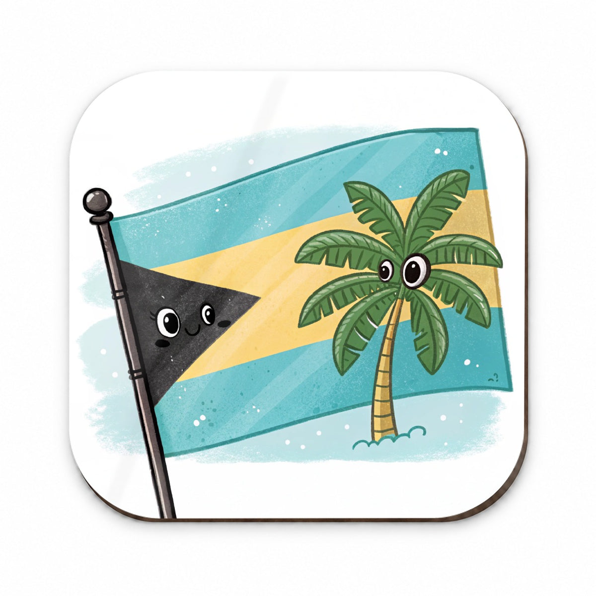 Kawaii Bahamas Flag Fridge Magnet