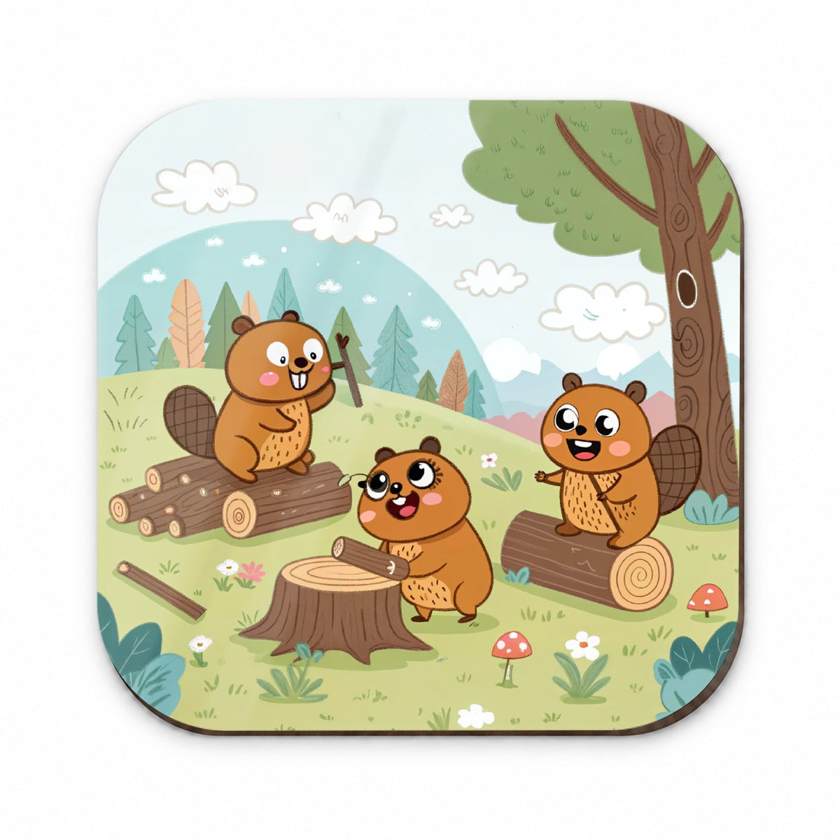 Kawaii Beavers Fridge Magnet