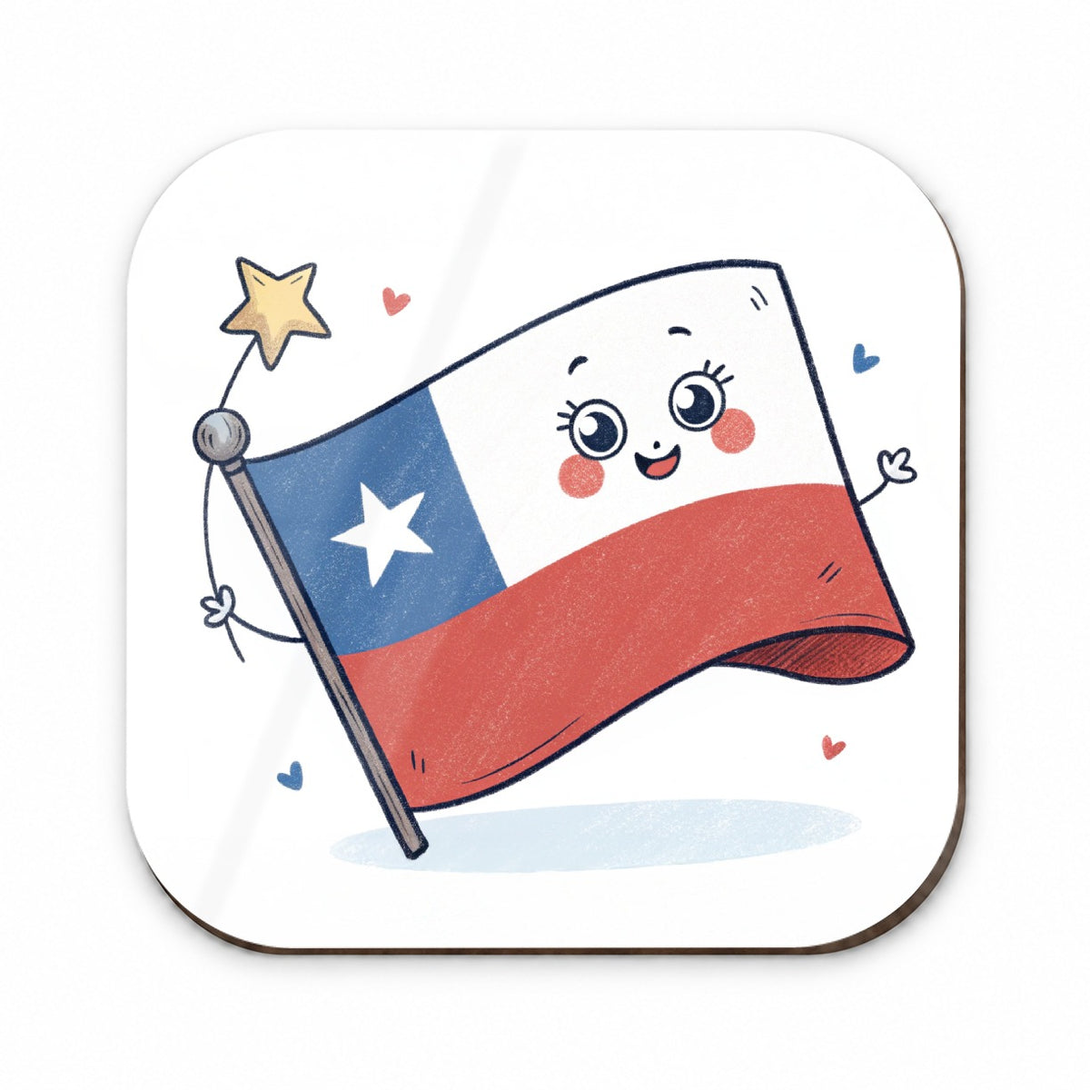 Kawaii Chile Flag Fridge Magnet