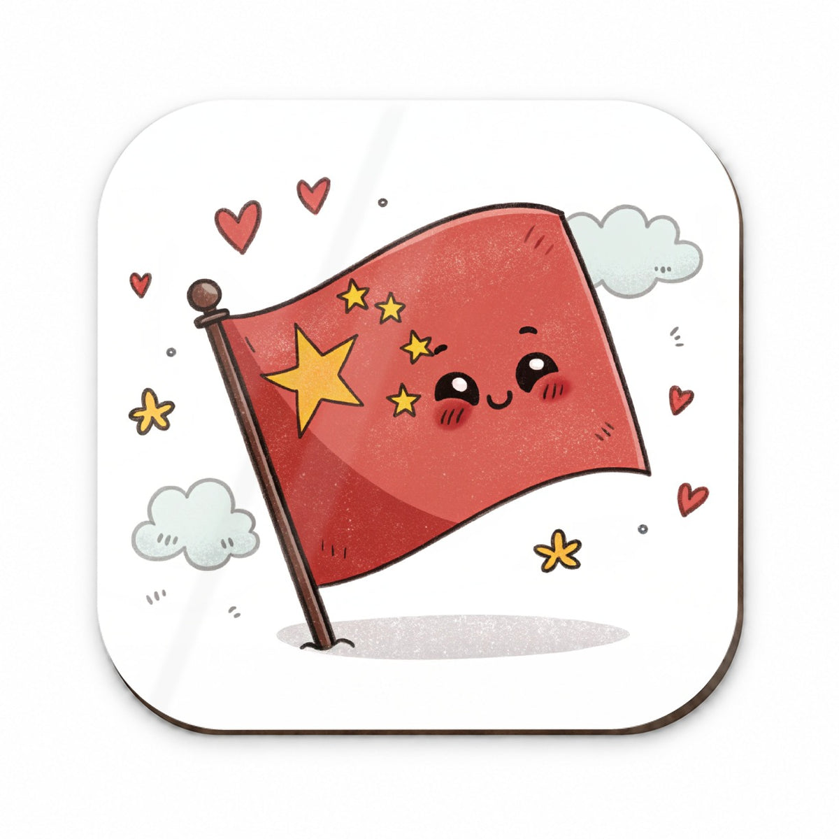 Kawaii China Flag Fridge Magnet