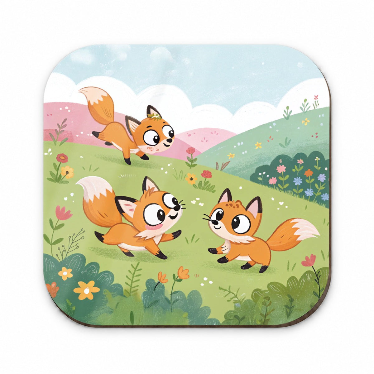 Kawaii Foxes Fridge Magnet