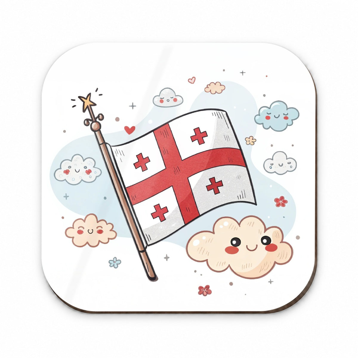Kawaii Georgia Flag Fridge Magnet