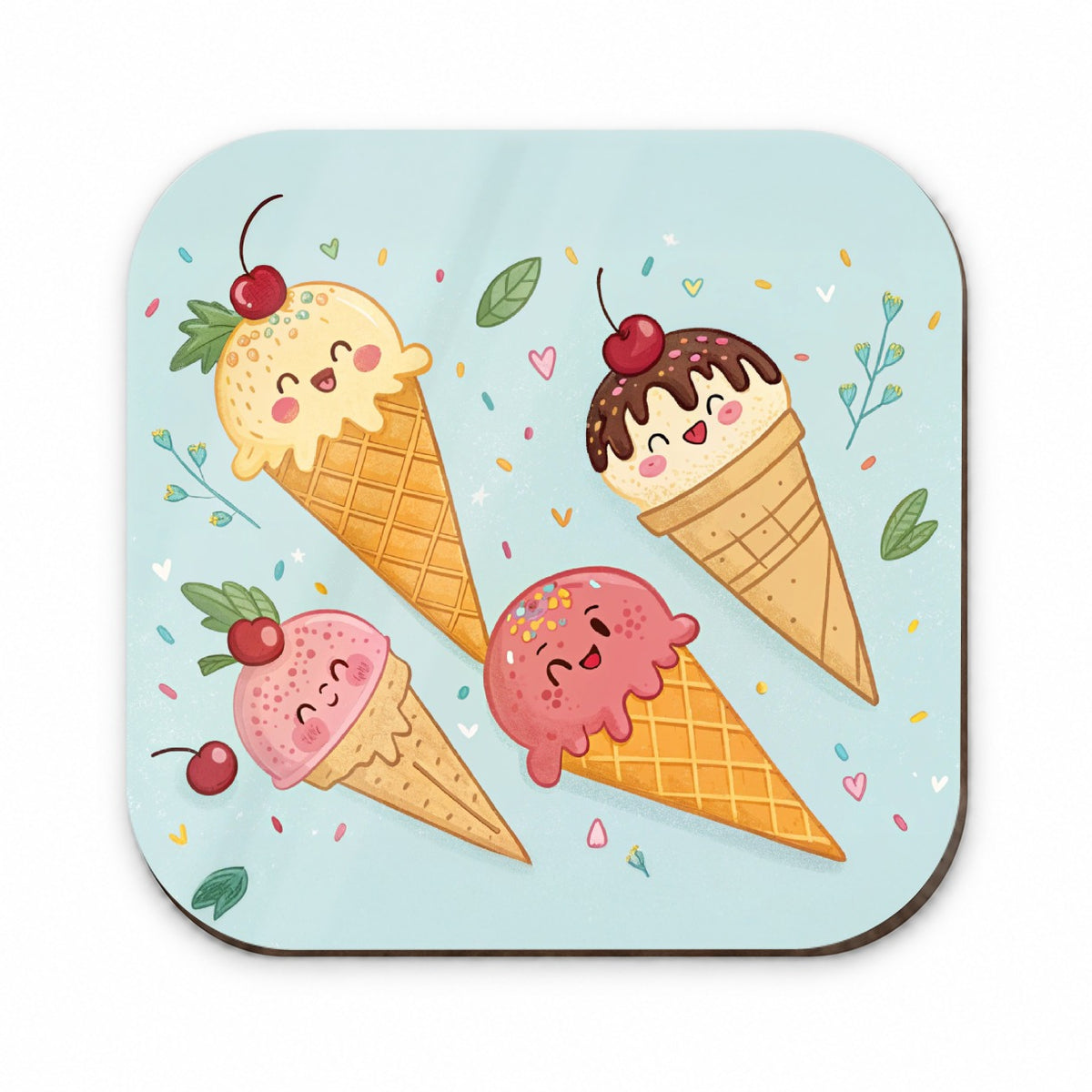 Kawaii Ice Cream Cones Fridge Magnet