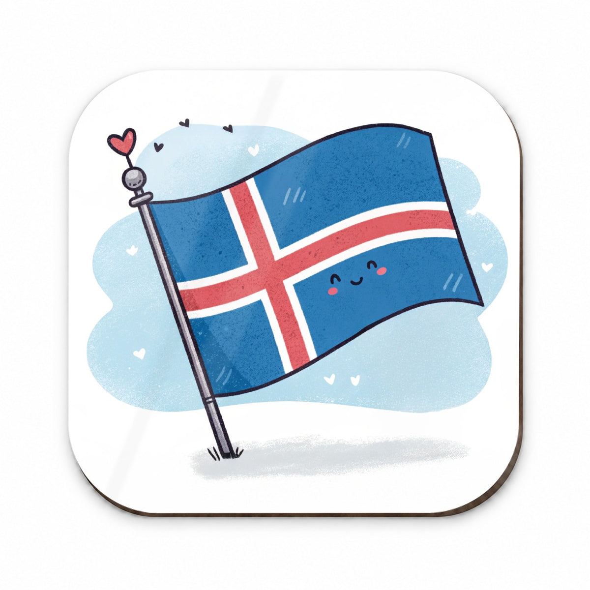 Kawaii Iceland Flag Fridge Magnet