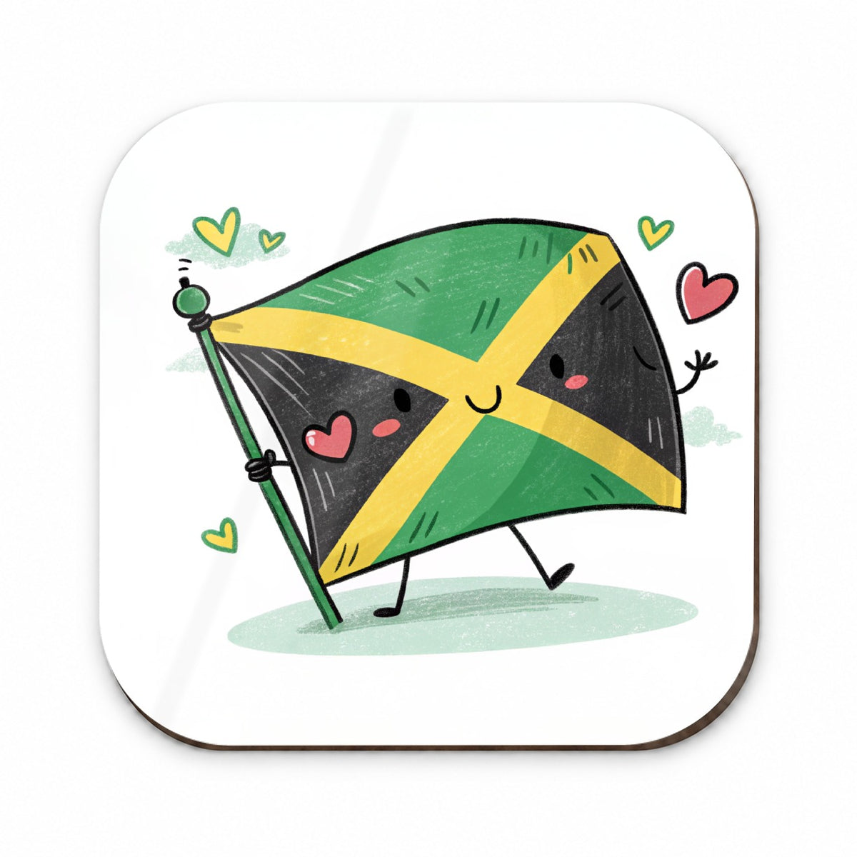Kawaii Jamaica Flag Fridge Magnet