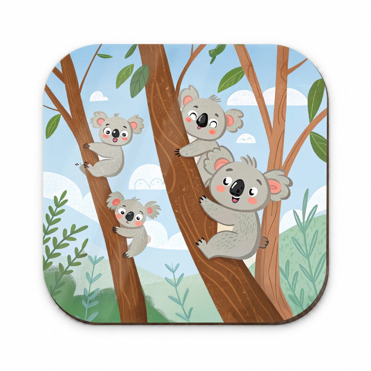Kawaii Koala Bears Climbing Trees Fridge Magnet
