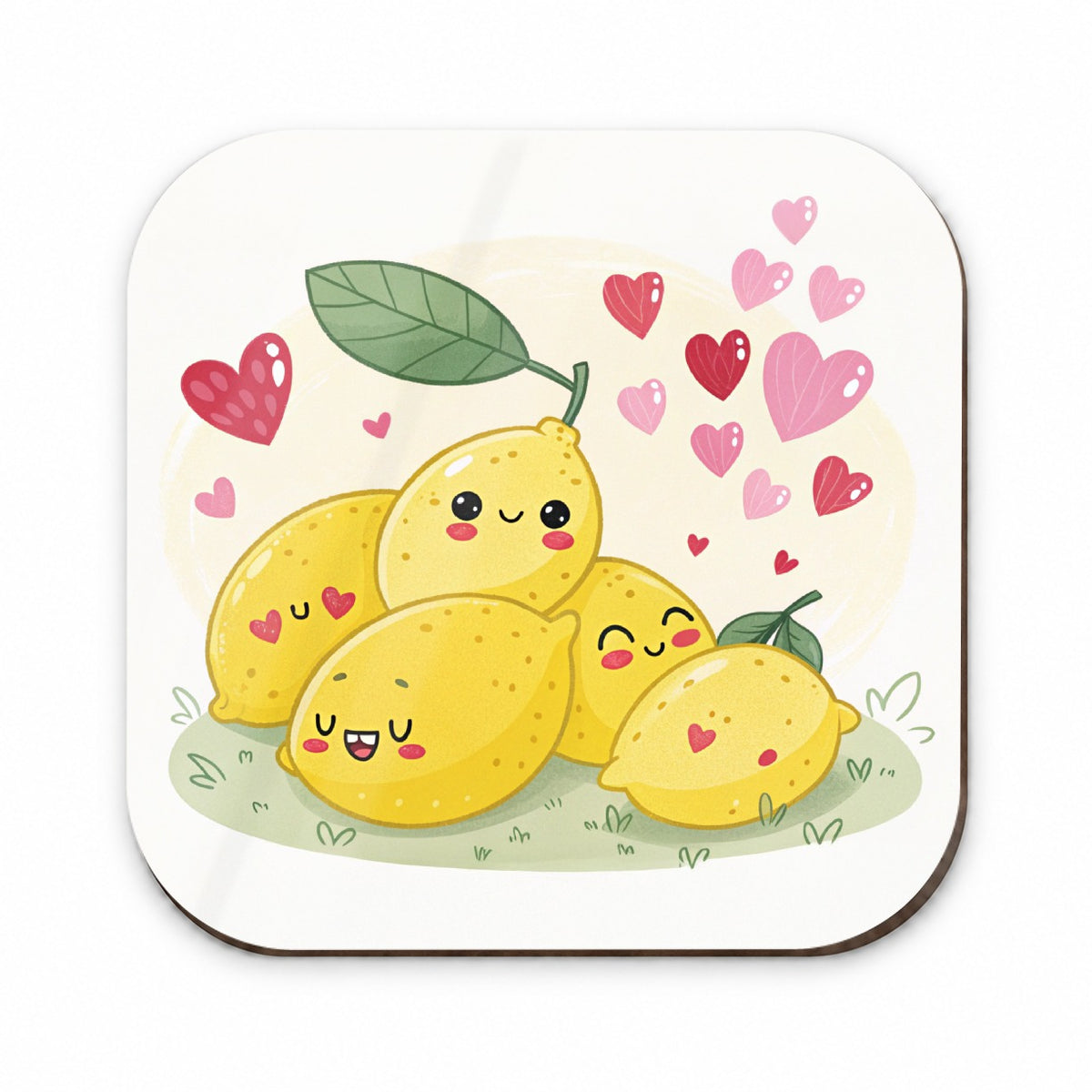 Kawaii Lemons And Hearts Fridge Magnet