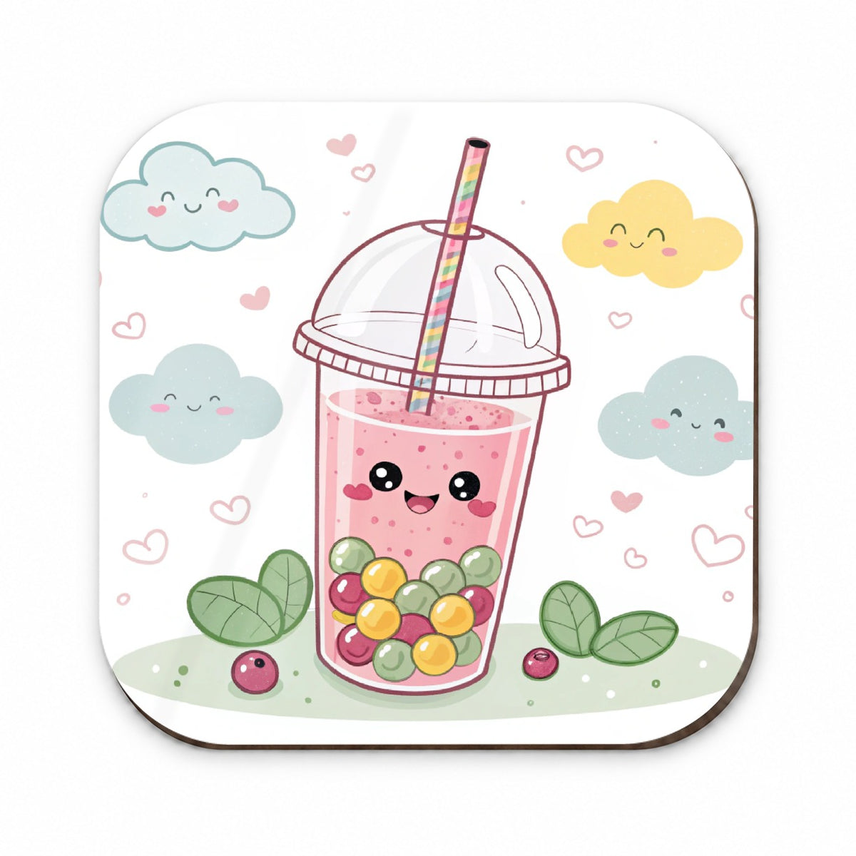 Kawaii Pink Bubble Tea Fridge Magnet