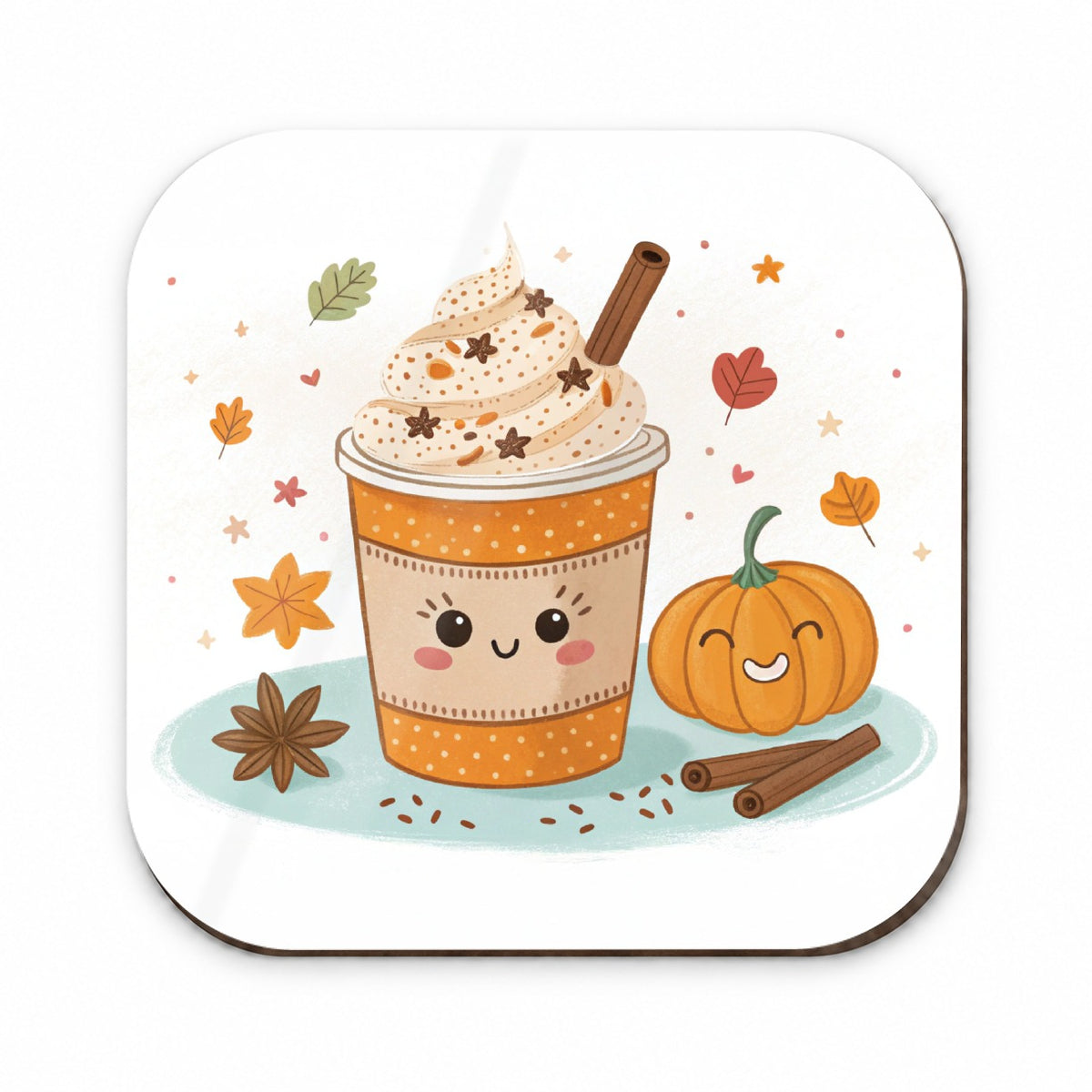 Kawaii Pumpkin Spice Latte Coffee Fridge Magnet