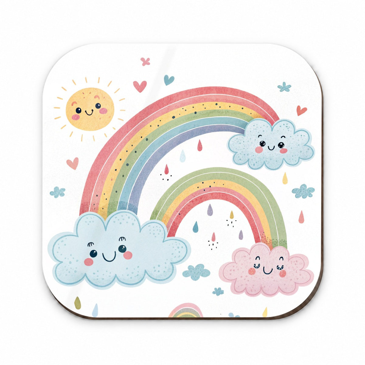 Kawaii Rainbows And Clouds Fridge Magnet