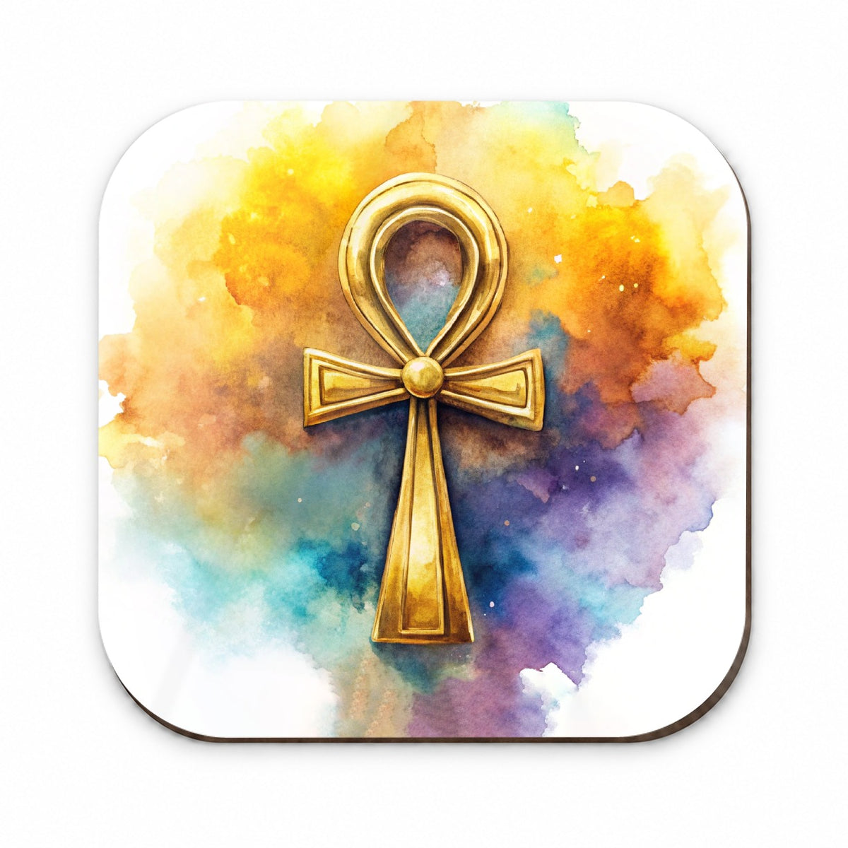 Ancient Egyptian Gold Ankh Watercolor Fridge Magnet