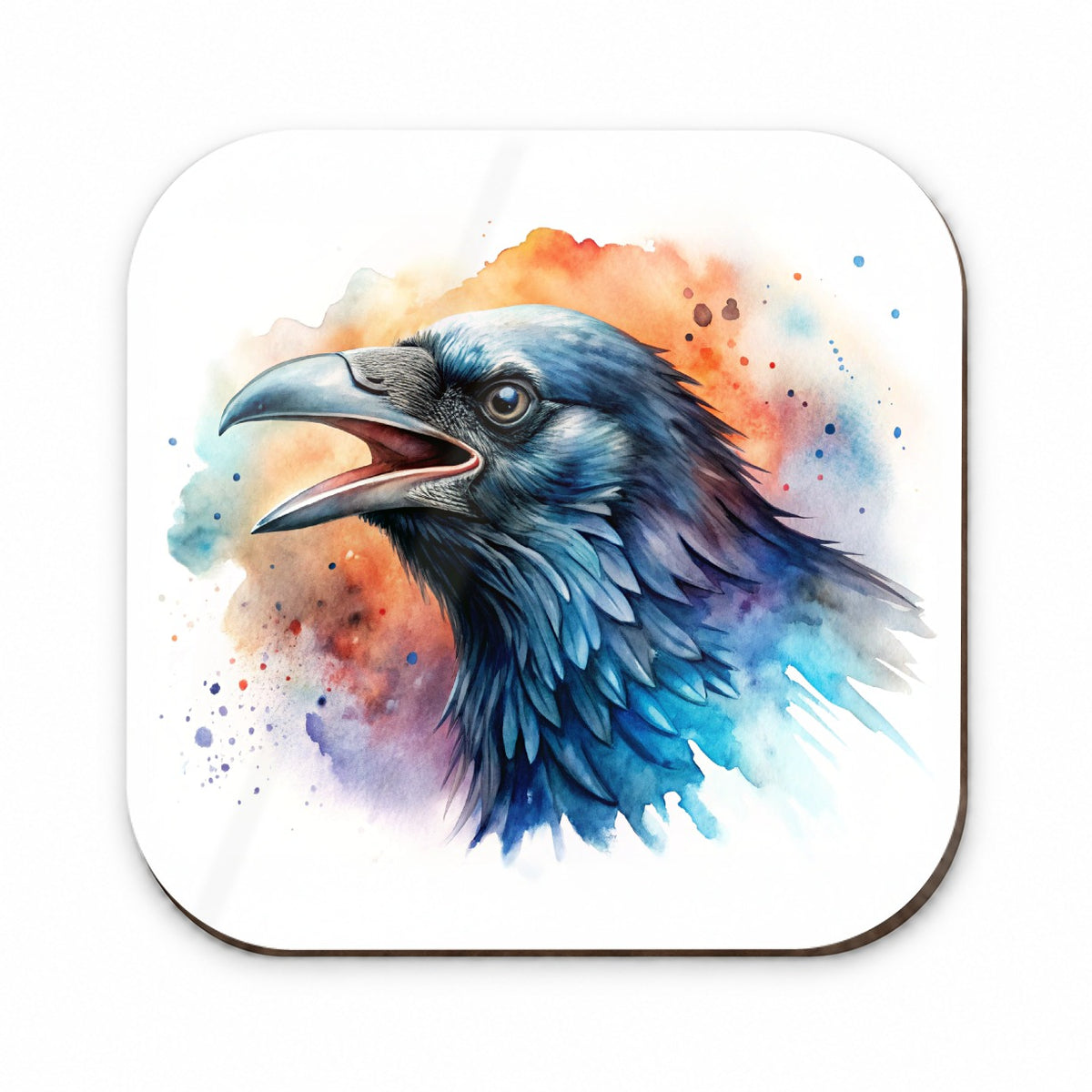 Angry Raven Watercolor Fridge Magnet