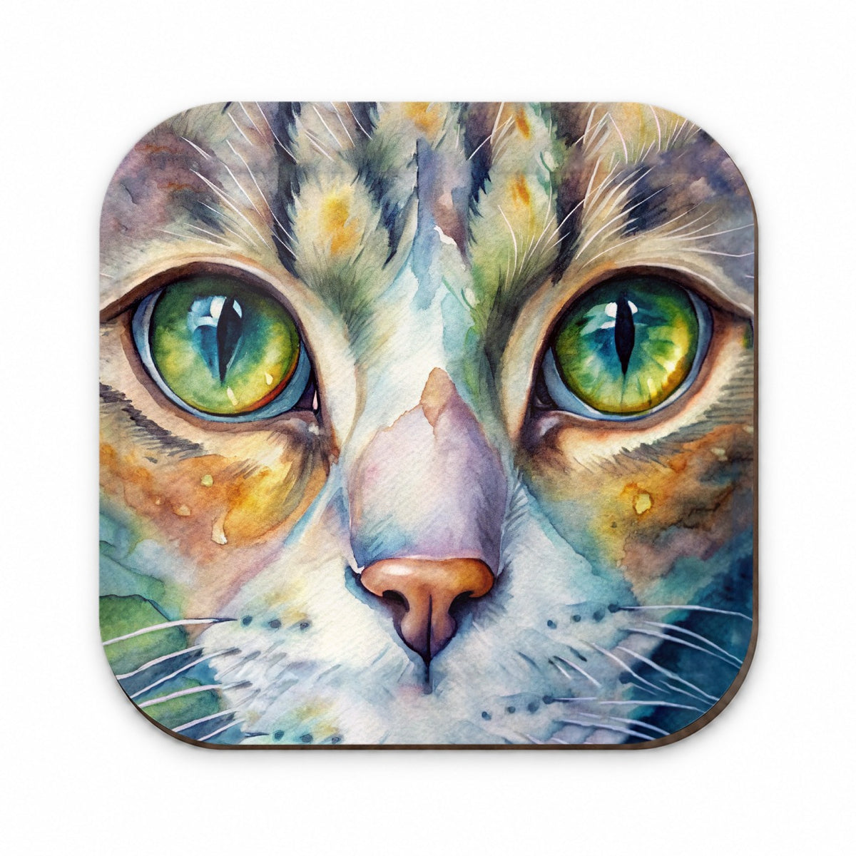 Cat Eyes Close-Up Watercolor Fridge Magnet