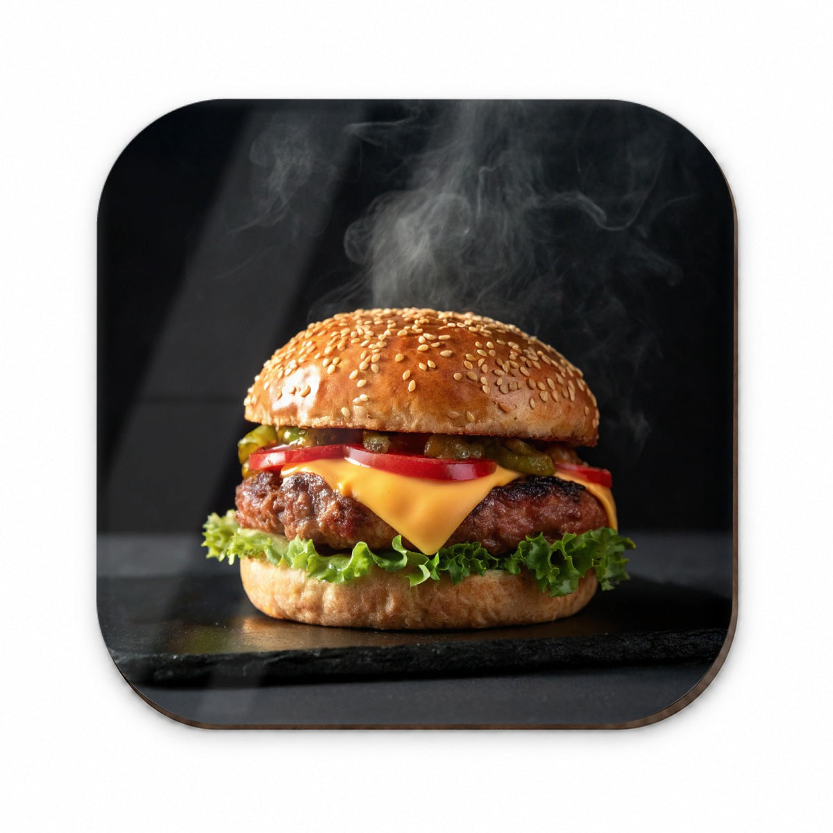 Cheeseburger with all the Toppings Fridge Magnet