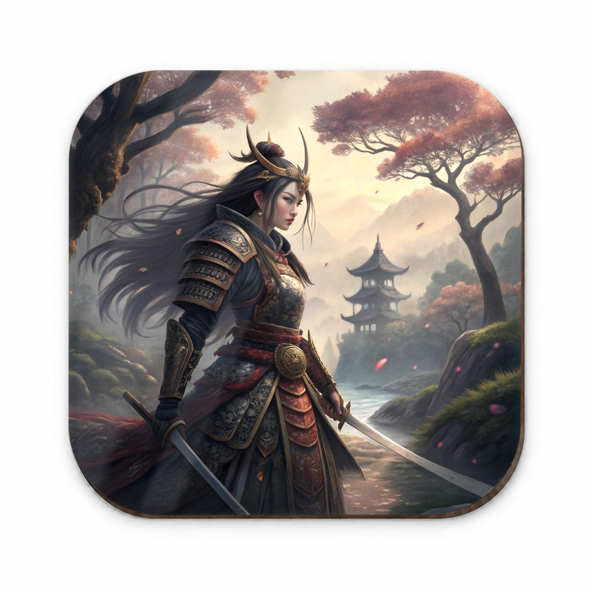 Classic Japanese Anime Style Fantasy Warrior Woman Fridge Magnet