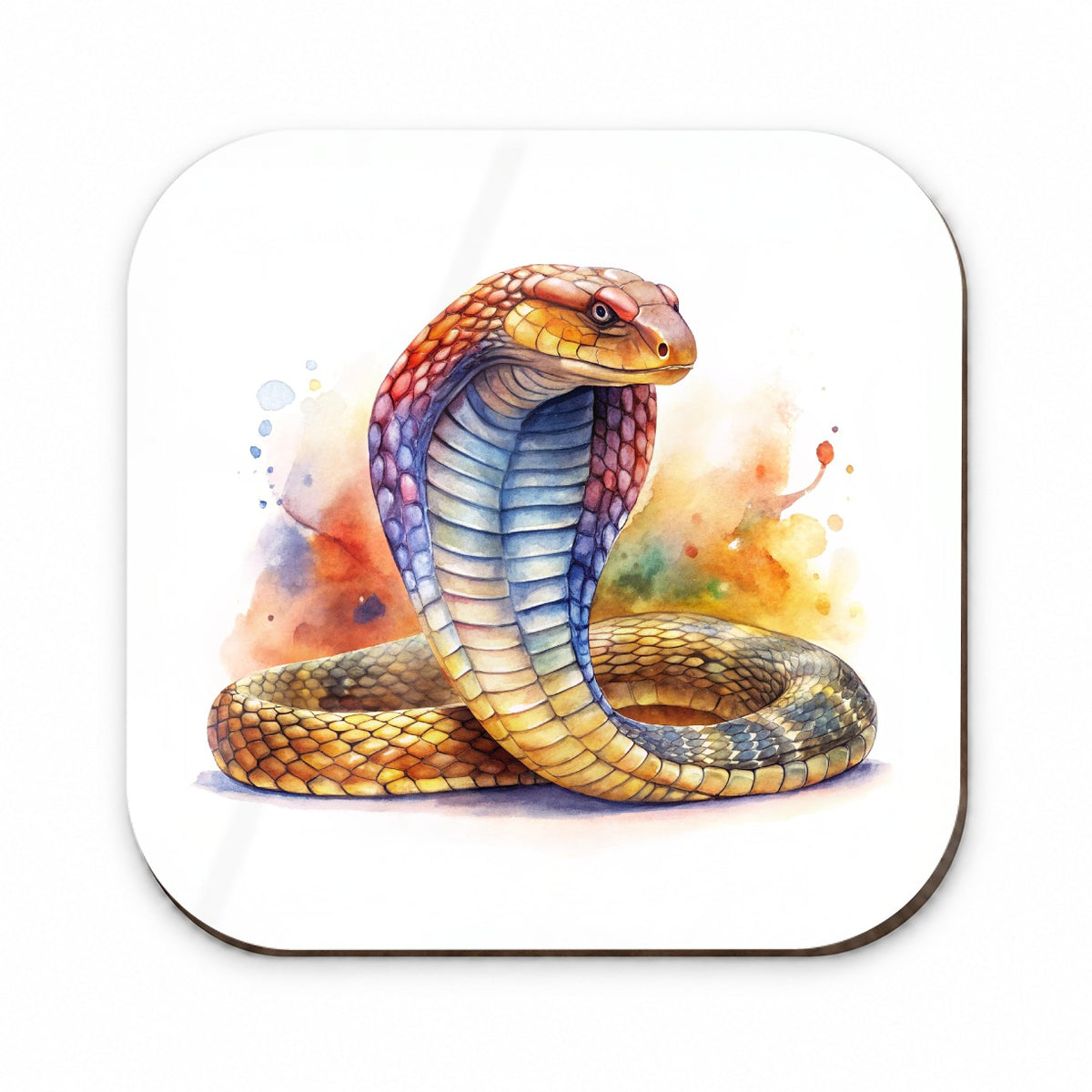 Cobra Snake Watercolor Fridge Magnet