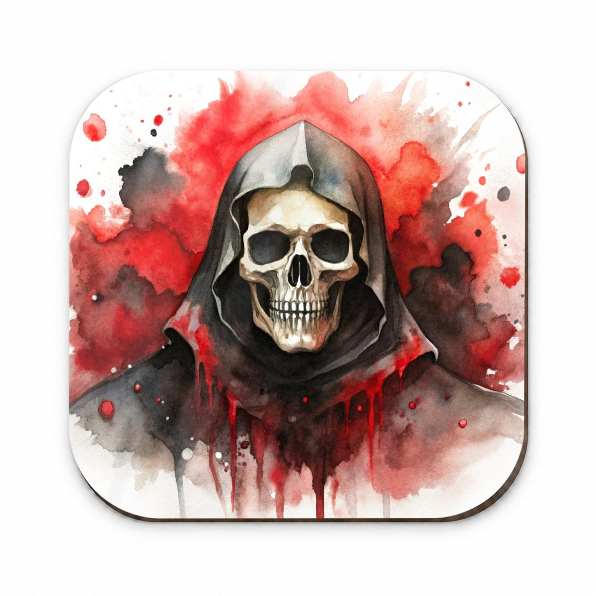 Death Grim Reaper Black Red Shades Watercolor Fridge Magnet