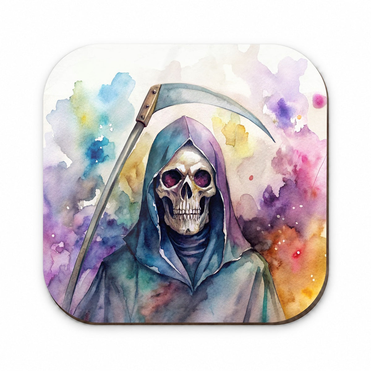 Death Grim Reaper Watercolor Halloween Fridge Magnet