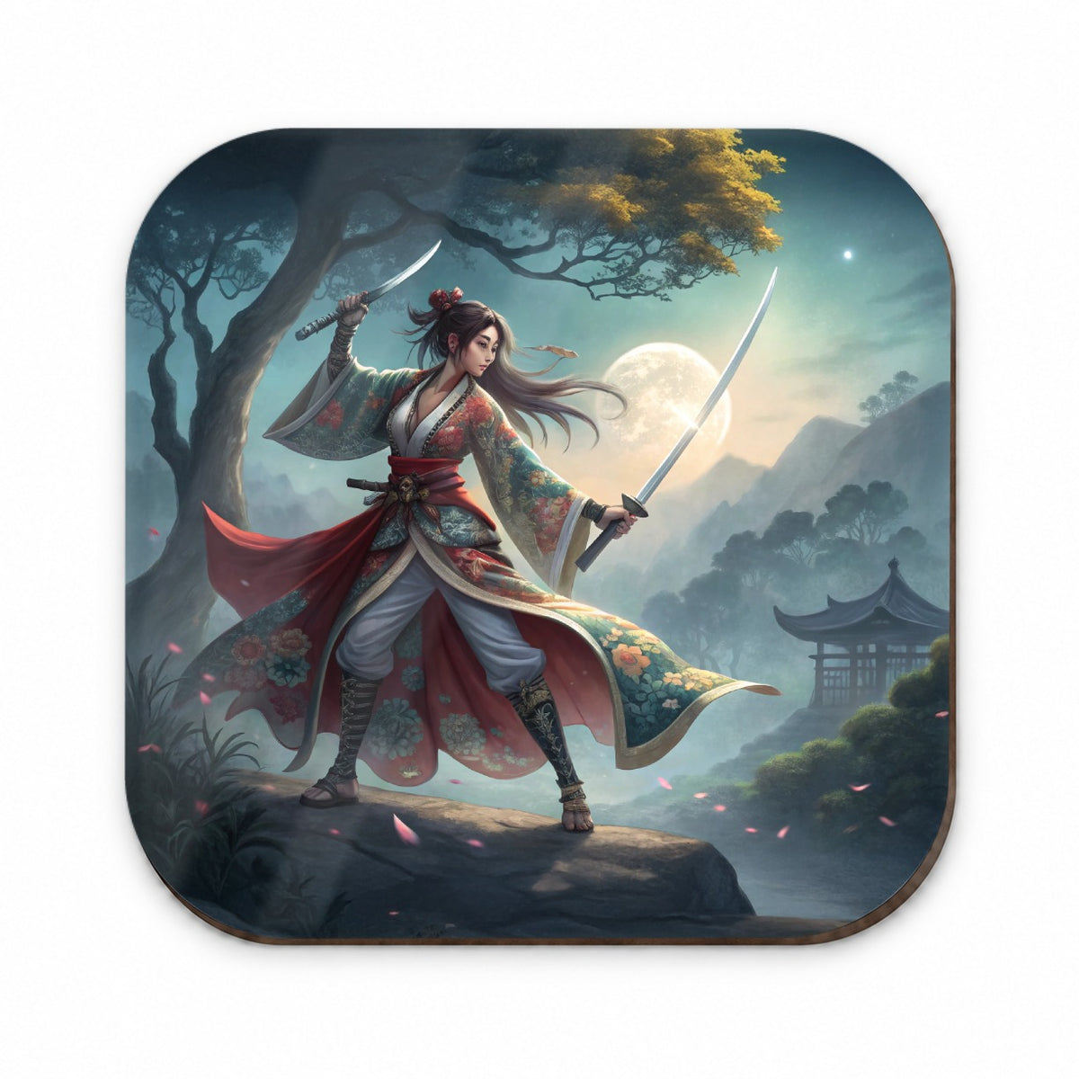 Fantasy Female Warrior Classic Japanese Anime Style Fridge Magnet