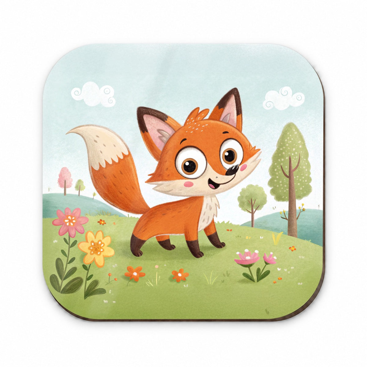 Fox Children's Illustration Style Fridge Magnet