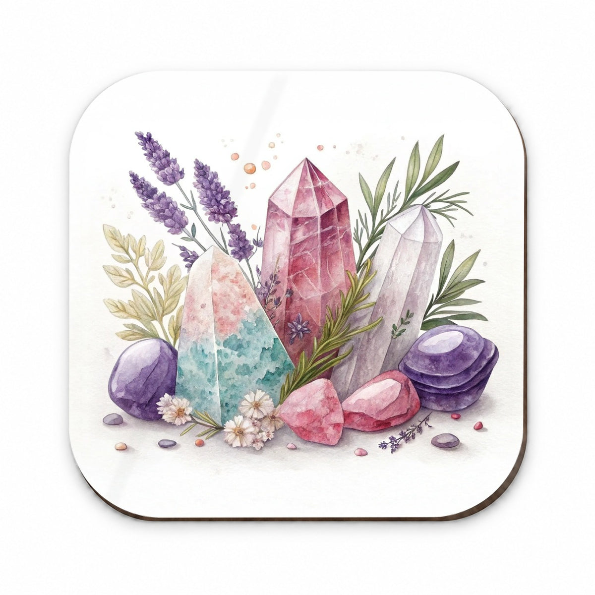 Healing Crystals and Herbs Fridge Magnet
