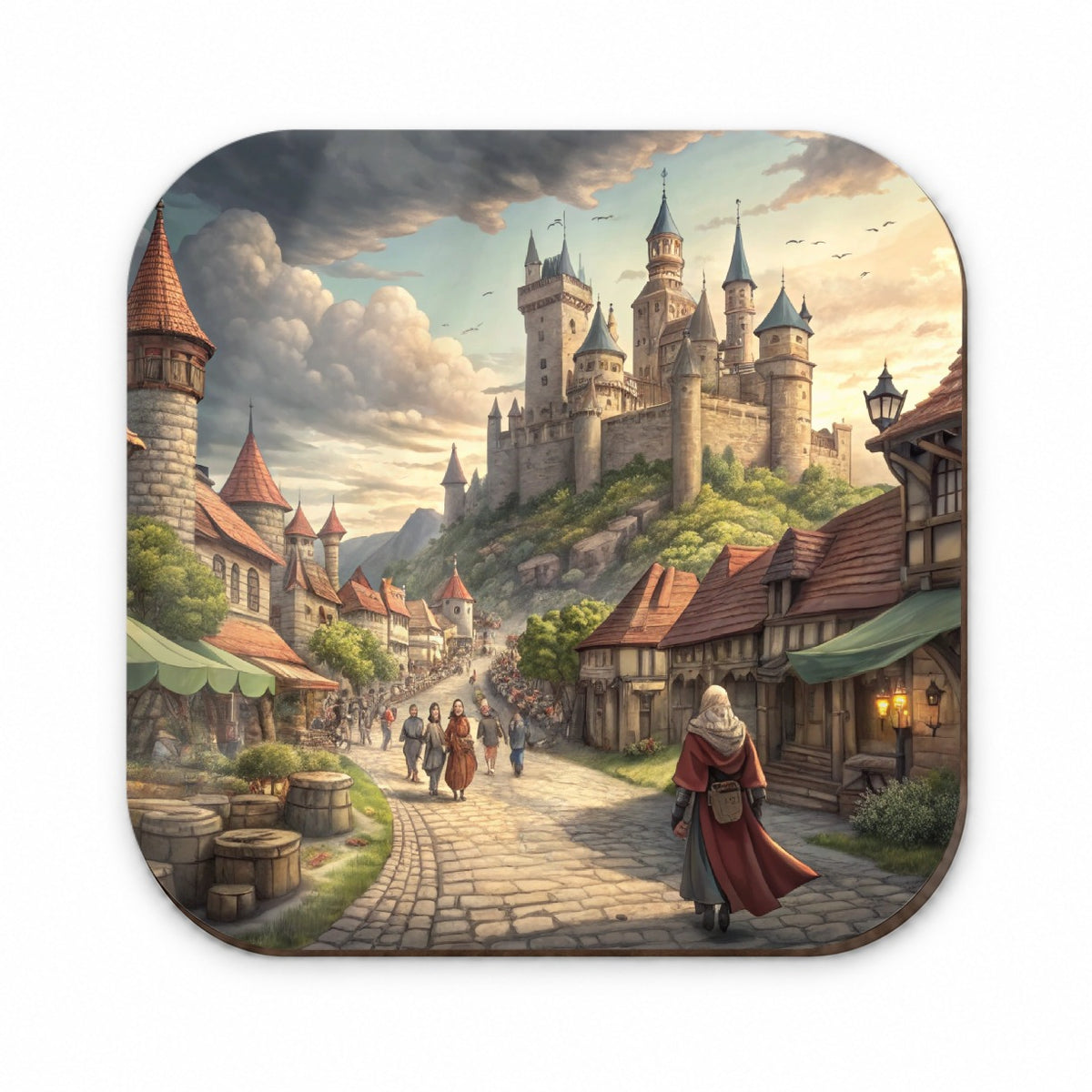 Medieval Kingdom Village with Castle Fridge Magnet