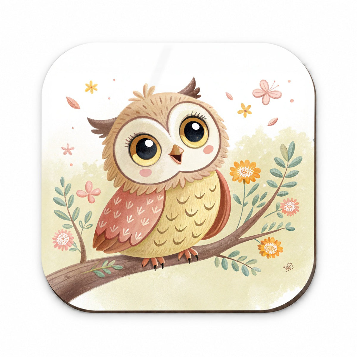 Owl Children's Illustration Style Fridge Magnet