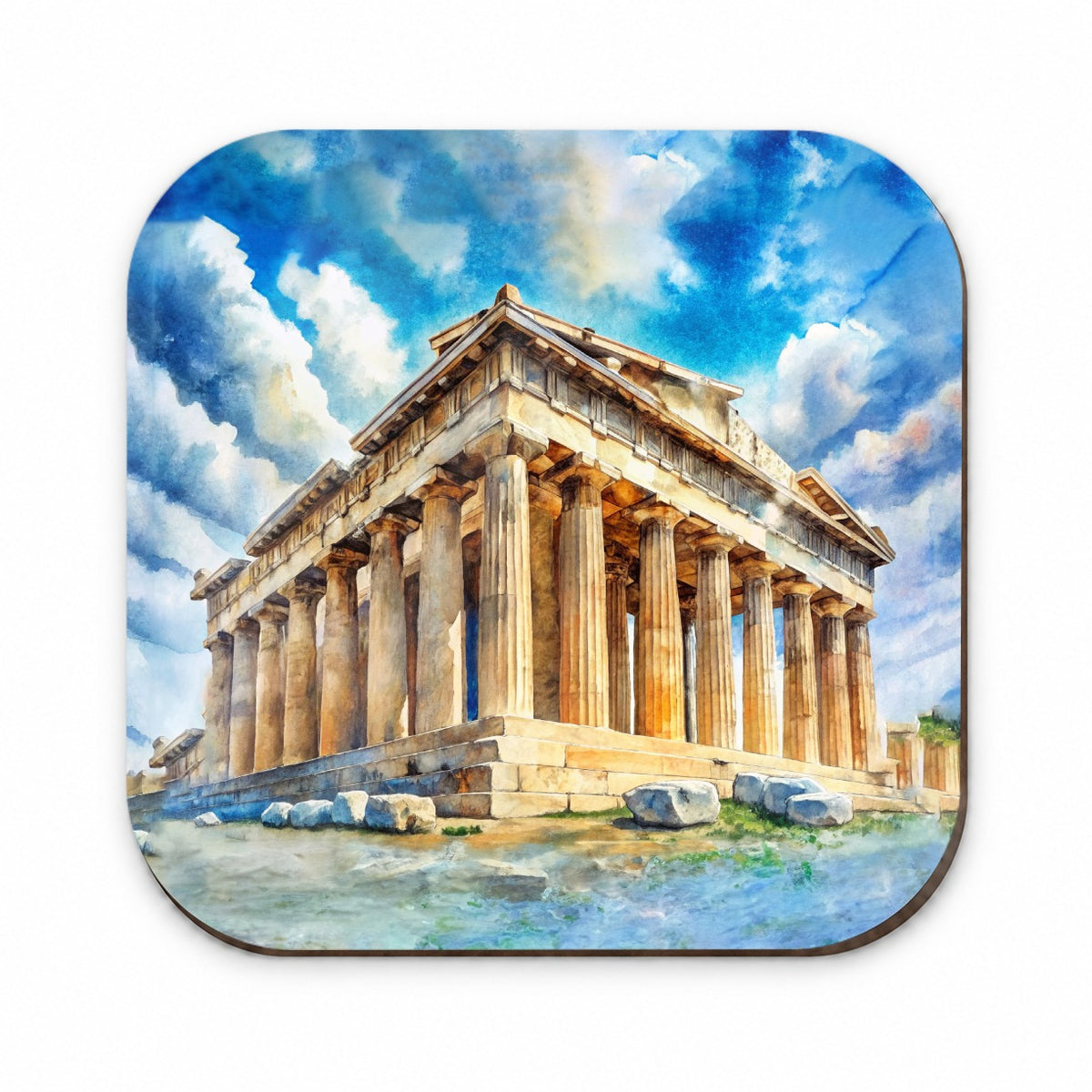 Parthenon Temple Athens Greece Greek Watercolor Fridge Magnet