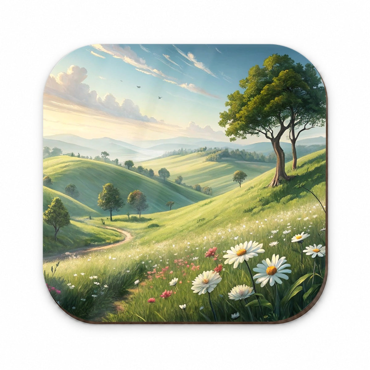 Pastoral Pretty Hillside Landscape Fridge Magnet