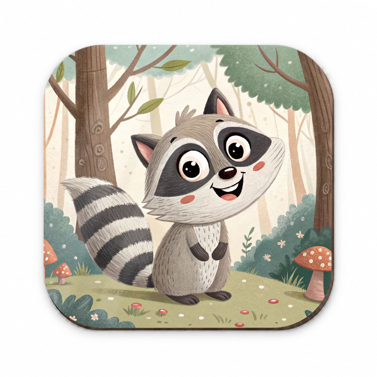 Raccoon Children's Illustration Style Fridge Magnet