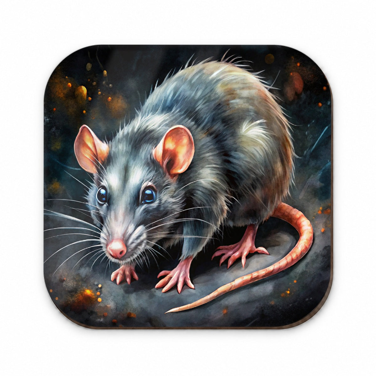 Rat Black Watercolor Fridge Magnet