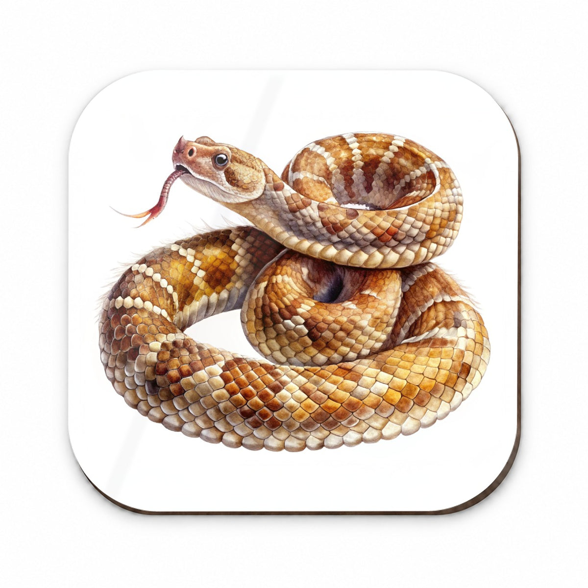 Rattlesnake Snake Reptile Watercolor Fridge Magnet