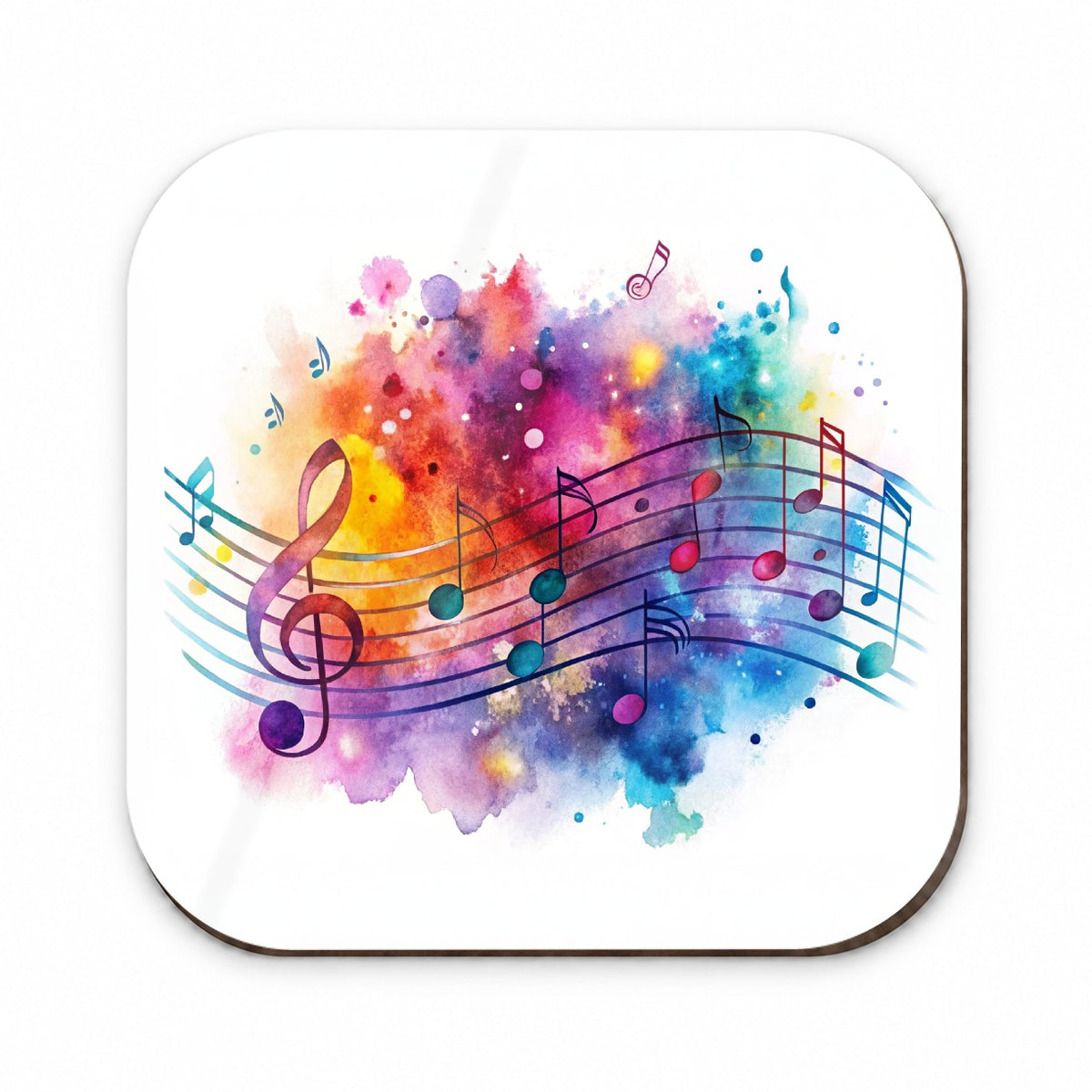 Rock And Roll Music Notes Watercolor Fridge Magnet