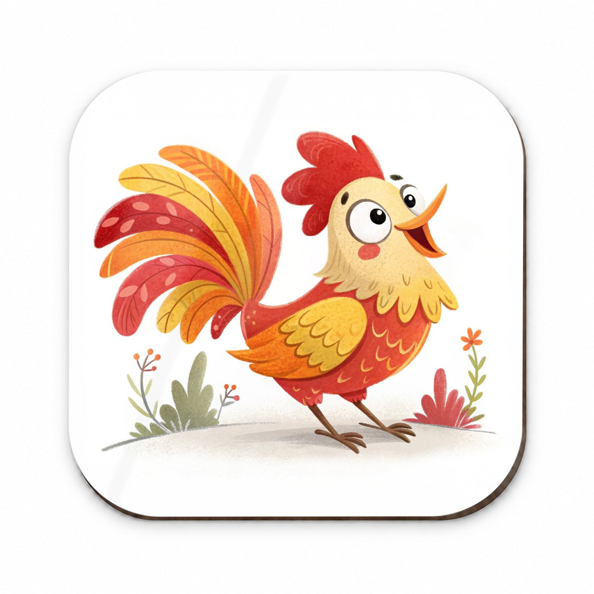 Rooster Children's Illustration Style Fridge Magnet
