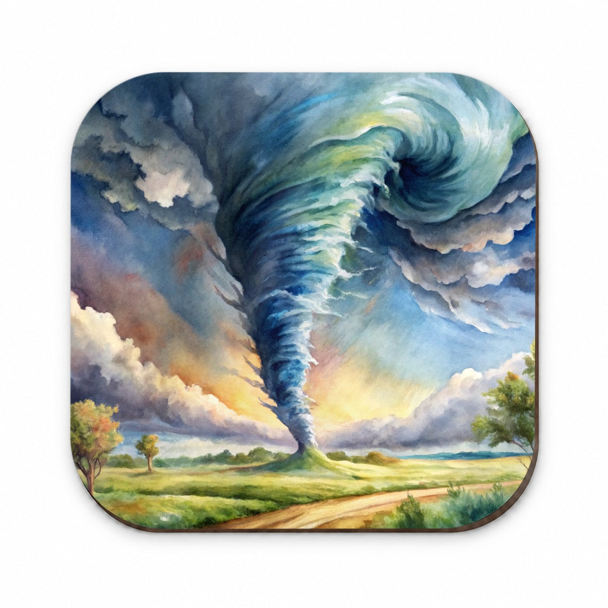 Tornado Twister Watercolor Fridge Magnet