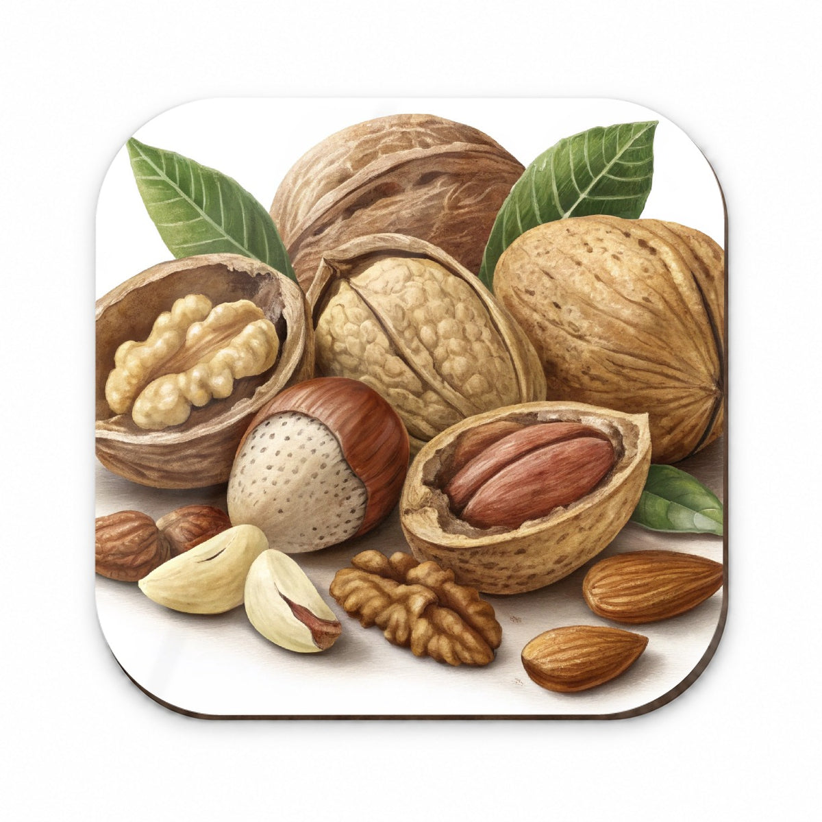 Walnuts Hazelnuts Almonds Brazil Nuts Fridge Magnet