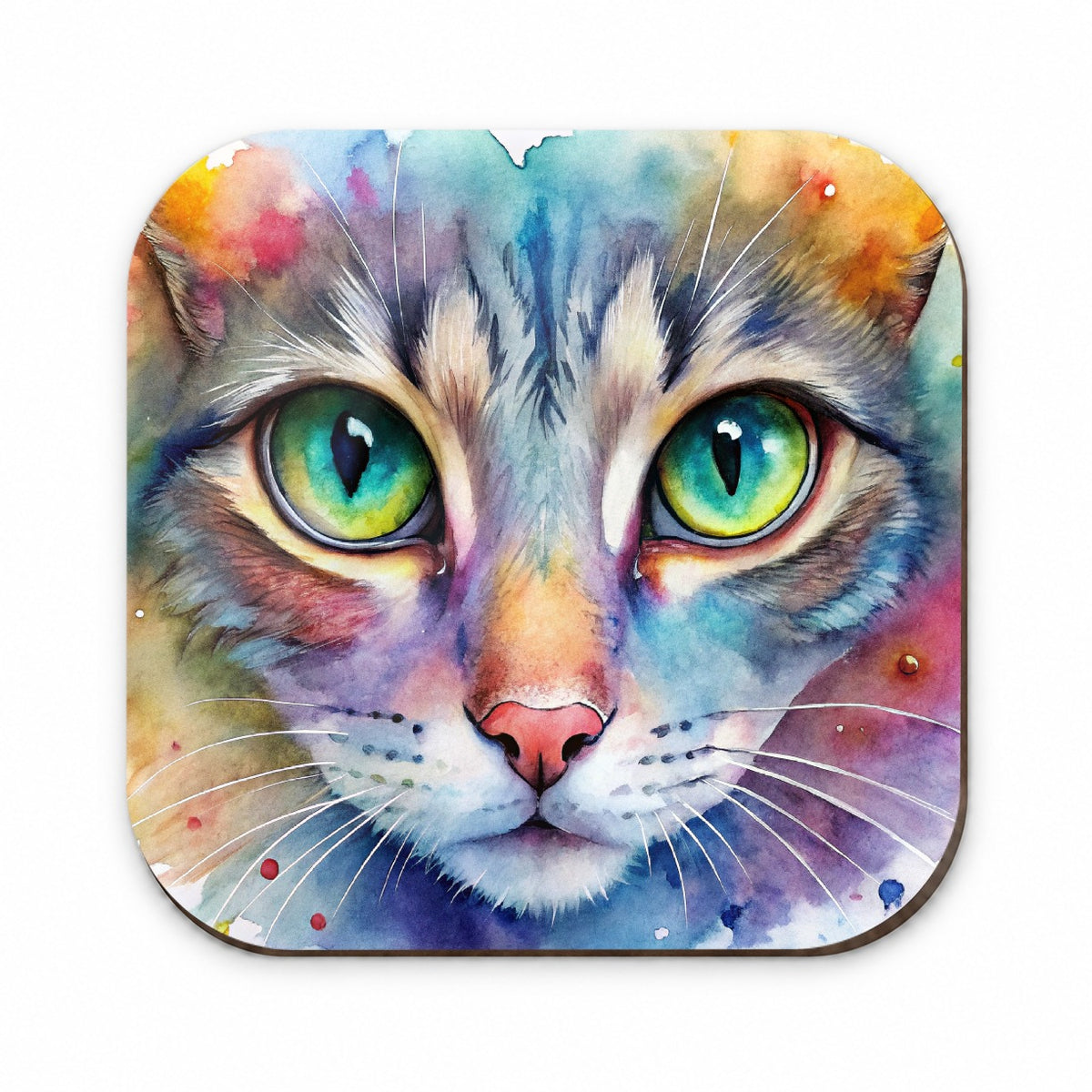 Watercolor Tabby Cat Fridge Magnet