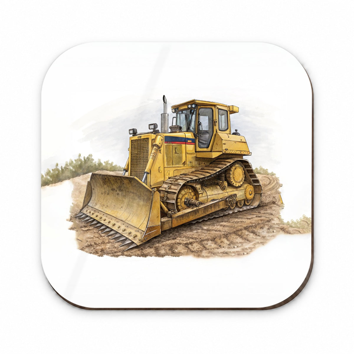 Yellow Bulldozer Construction Equipment Fridge Magnet