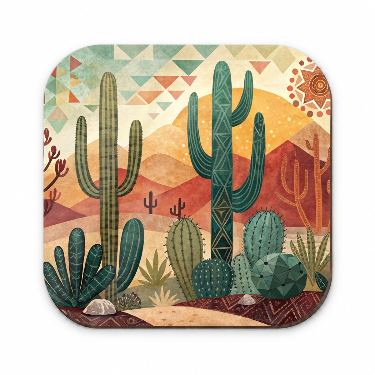 Abstract Southwestern Cactus Desert Design Fridge Magnet