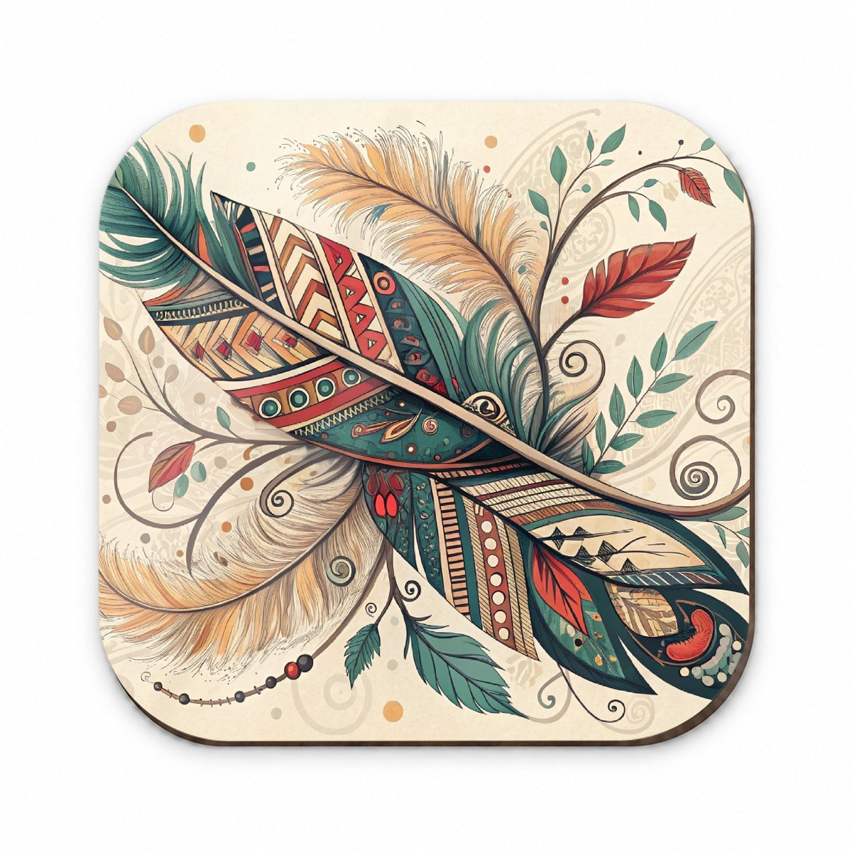 Abstract Southwestern Feather Leaf Design Fridge Magnet