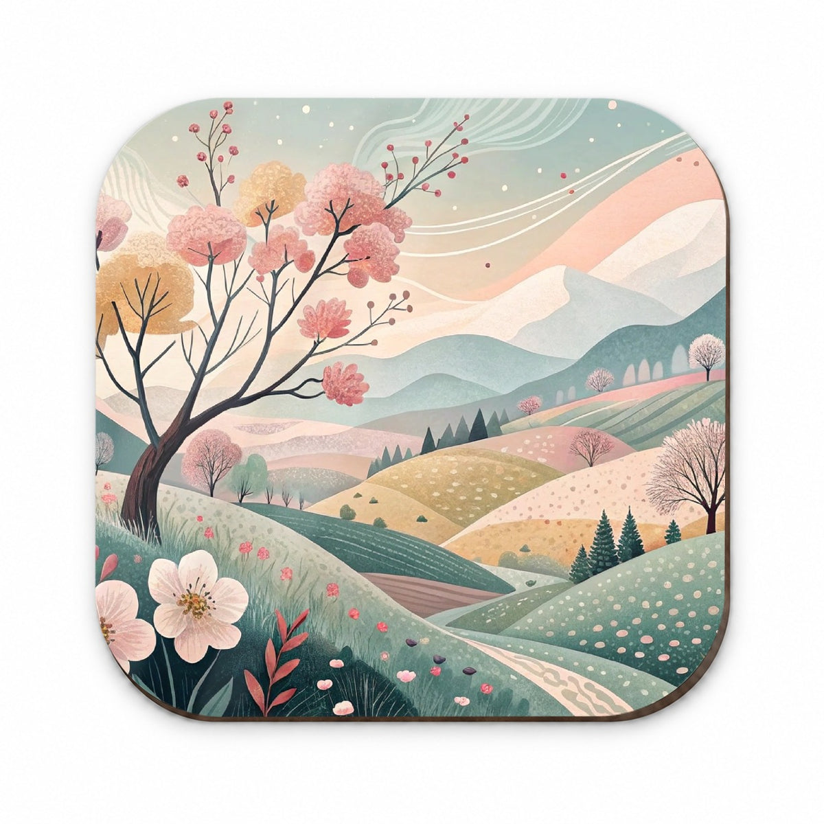 Abstract Spring Landscape Fridge Magnet
