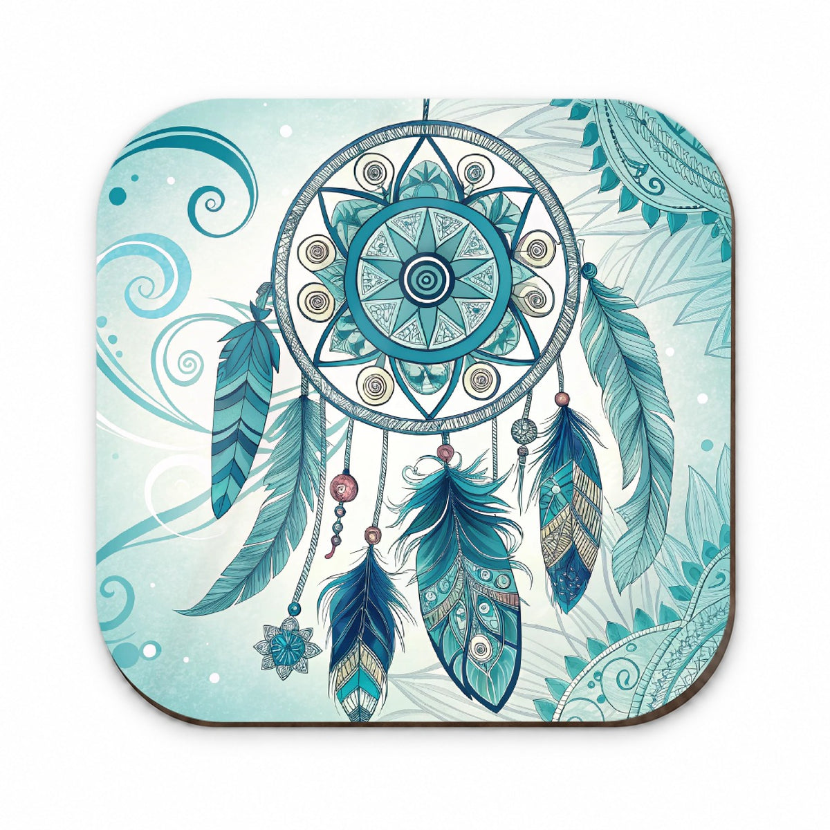 Abstract Teal Blue Dream Catcher Southwestern Design Fridge Magnet